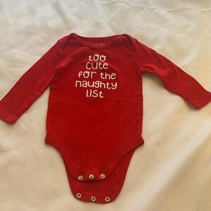 Okie Dokie Red Bodysuit - Playful Holiday Design